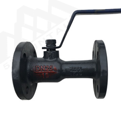 PQ41 cast iron flange manual drain ball valve
